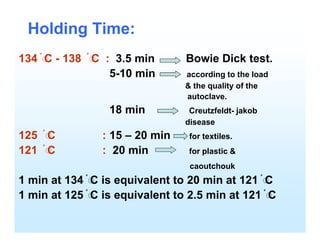 Control to be operated
• Chart record (T ْ ◌
/P ْ ◌
)
• Bowie-Dick test
• Chart record (T ْ ◌time)
• Temperature sensor
• ...