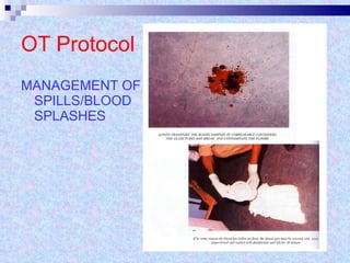 OT Protocol MANAGEMENT OF SPILLS/BLOOD SPLASHES 