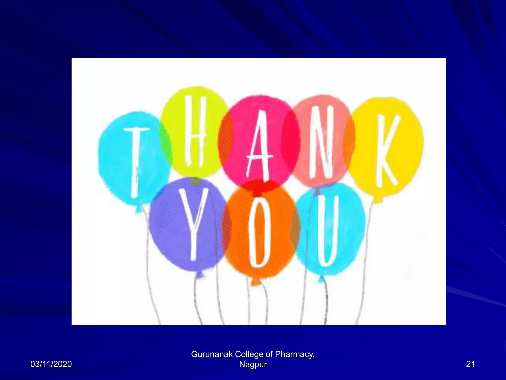 03/11/2020 21
Gurunanak College of Pharmacy,
Nagpur
 