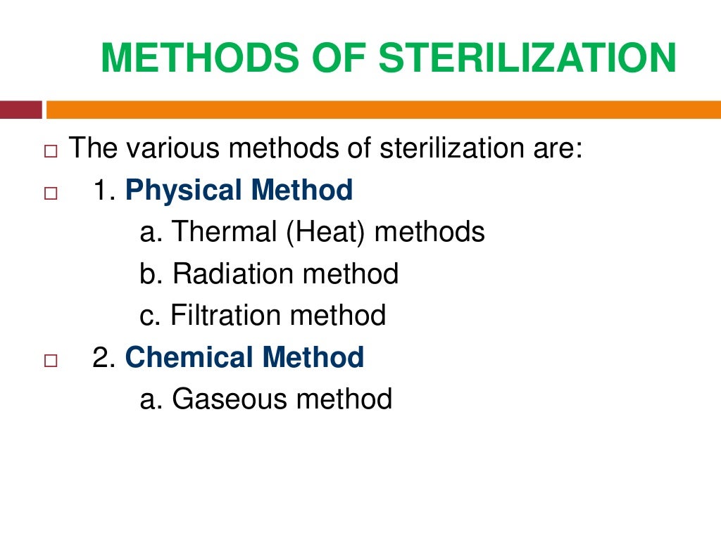 Sterilization methods