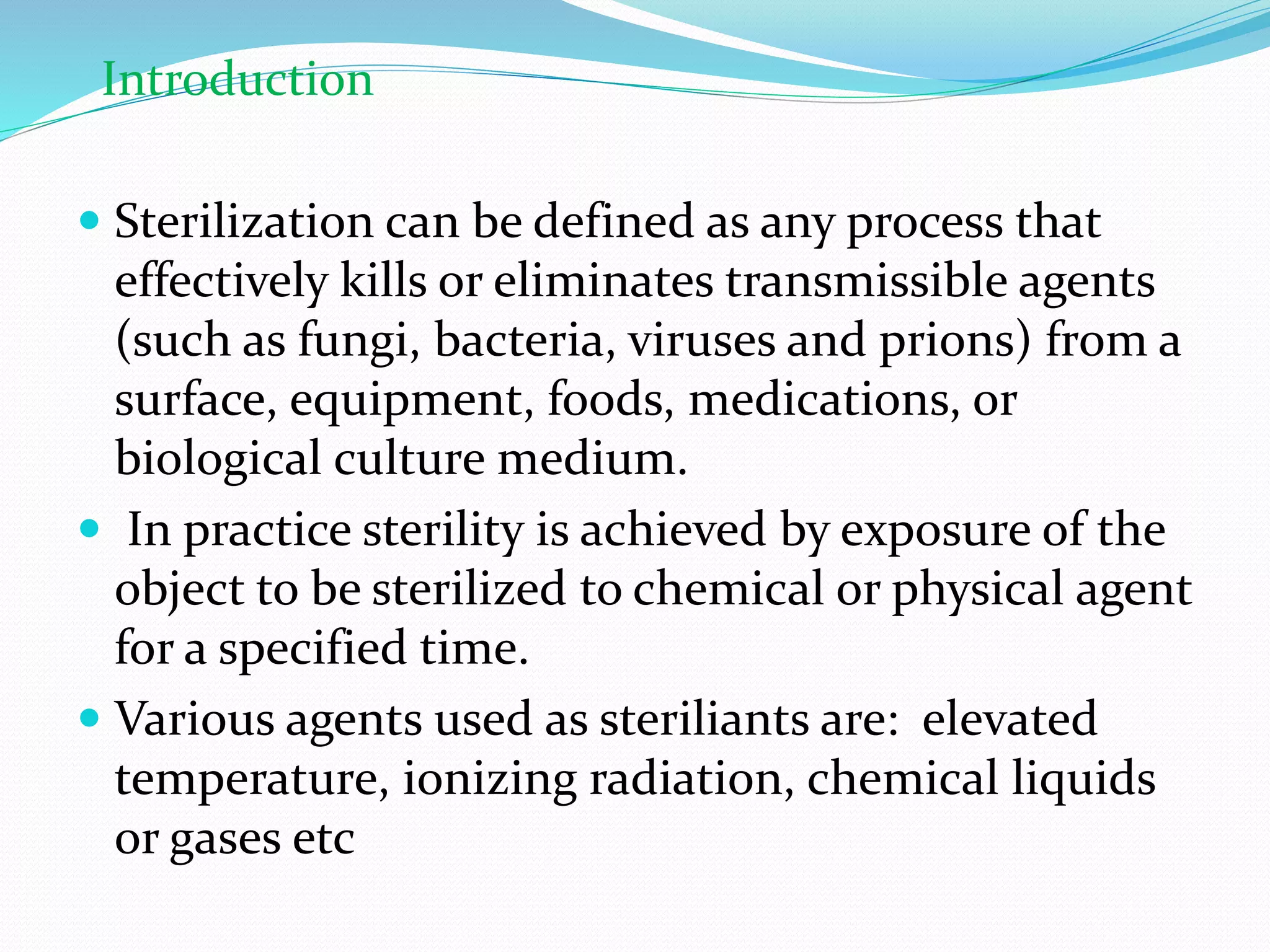 Sterilization methods and principles | PPTX