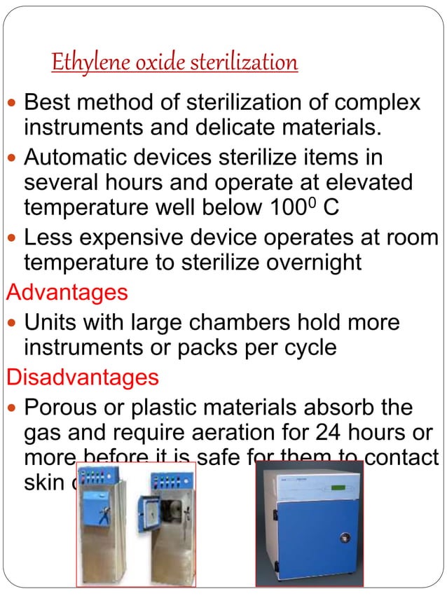 Sterilization of operative & endodontic instruments
