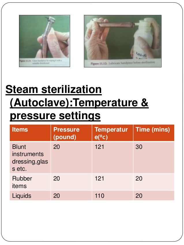 Sterilization of operative & endodontic instruments