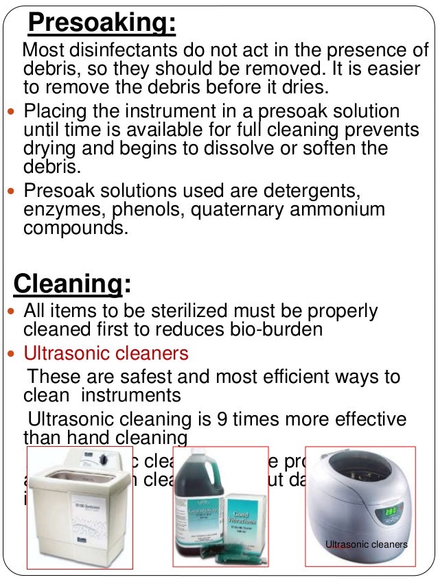 Sterilization of operative & endodontic instruments