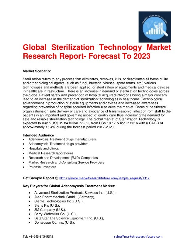Global Sterilization Technology Market Research Report Forecast To 2023