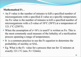 F0 Value Calculation Sterilization validation | PPT