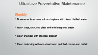 Autoclave Sterilizer Preventative Maintenance | PDF