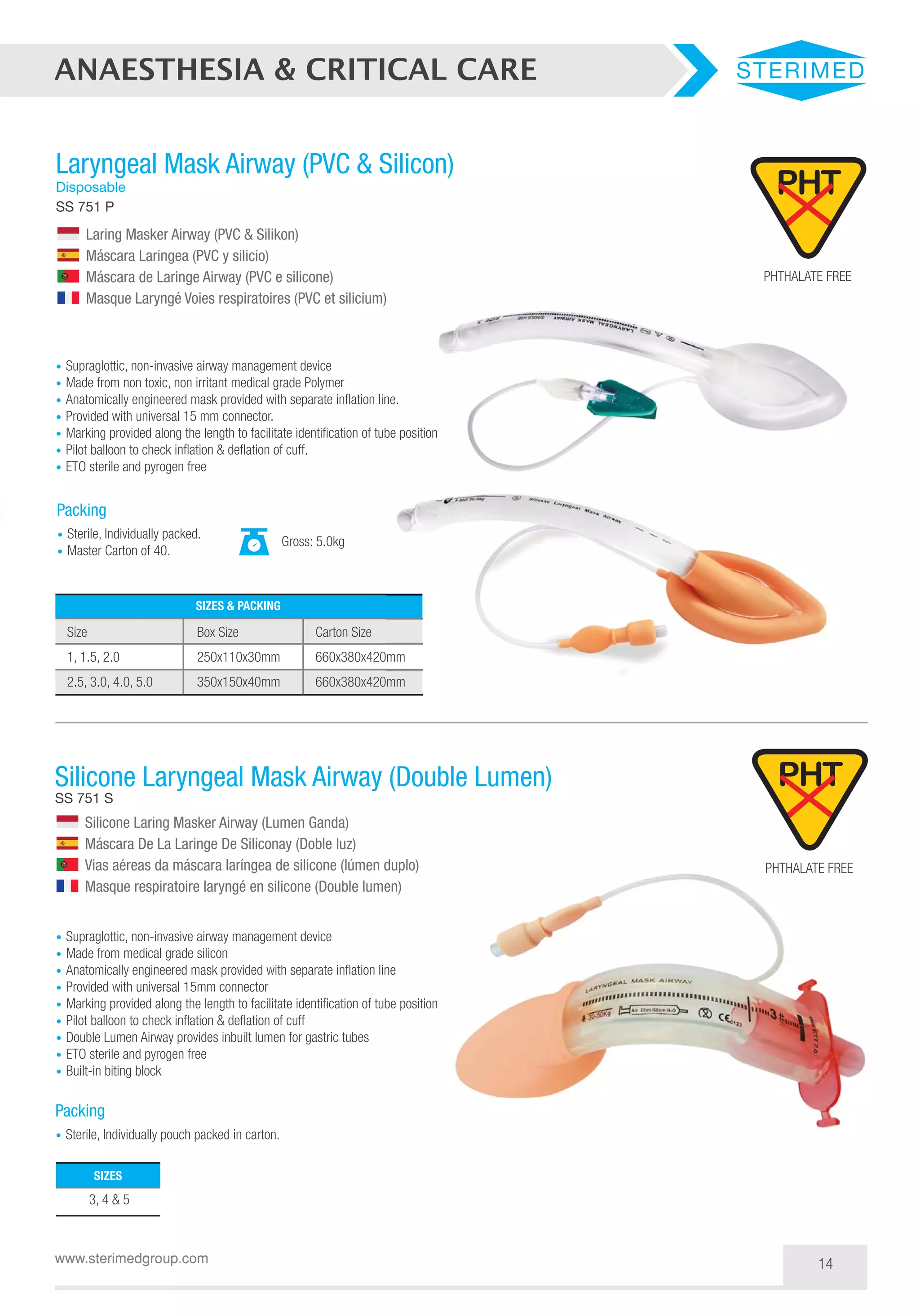 Reinforced Endotracheal Tube – Cuffed & Plain | PDF