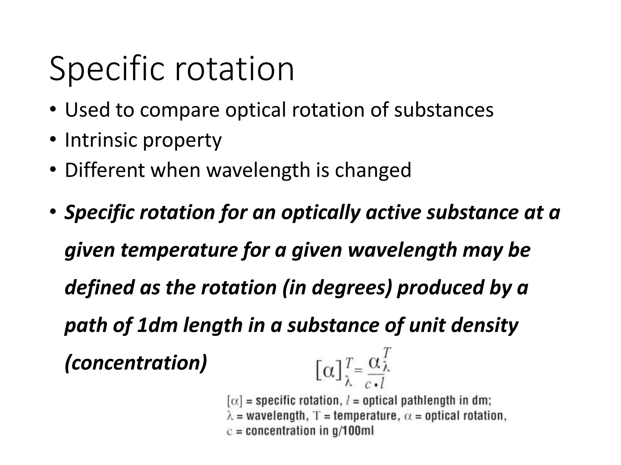 optical activity criteria for optical activity PPT