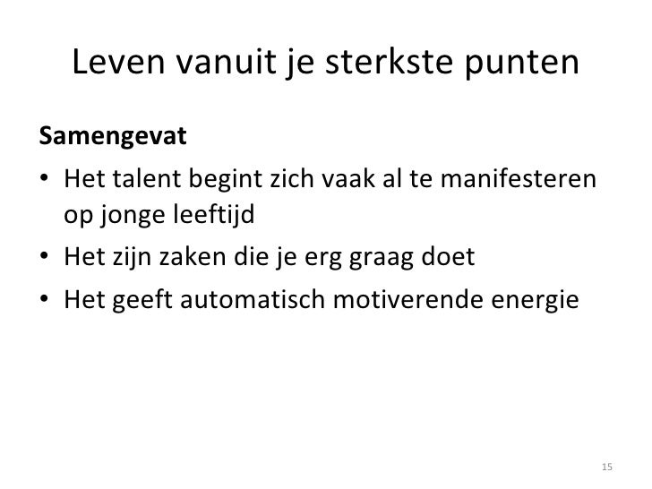 Ontdek je Sterke Punten & Talenten