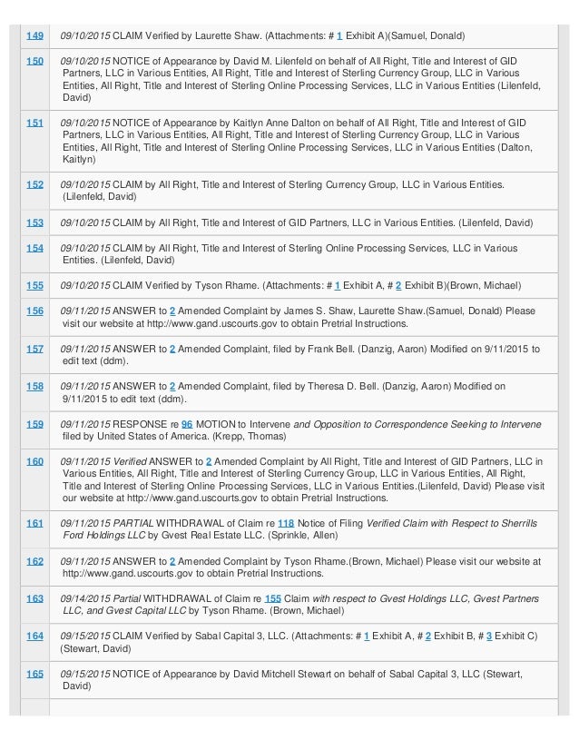 sterling currency group dinar banker court documents updated 10 16 20 sterling currency group