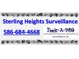 Sterling Heights Surveillance
586-684-4668
 
