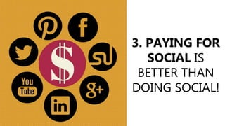 3. PAYING FOR
SOCIAL IS
BETTER THAN
DOING SOCIAL!
 