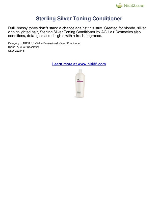 Sterling Silver Toning Conditioner Review By Nid32