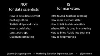 Artificial Intelligence in Marketing with Jim Sterne | PPTX