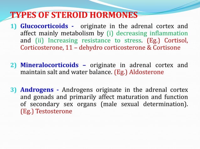 Which Of The Following Is Classified As A Steroid Hormone Steroid Hormones | PPT