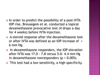 Ivta Injection Steroid induced glaucoma | PPTX