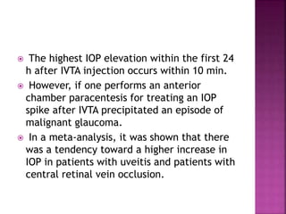 Ivta Injection Steroid induced glaucoma | PPTX