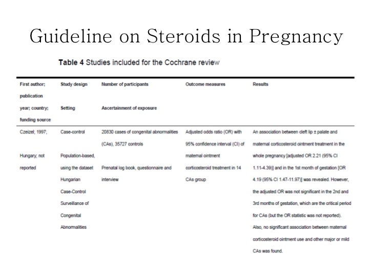 마더리스크라운드 Steroid in pregnancy
