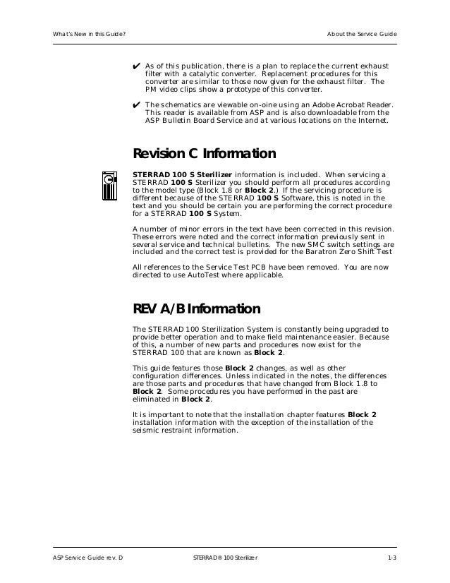 Sterrad 100 sterilizer_-_service_guide