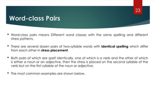 Comprehensive Analysis of Stress Patterns in Complex English Words | PPTX