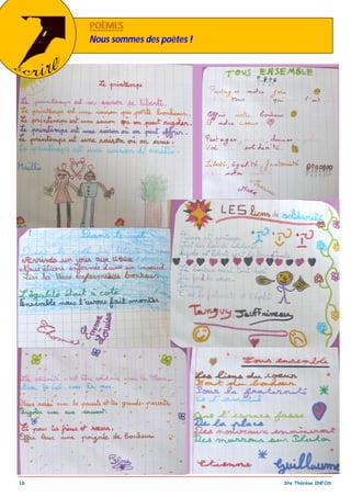 _________________________________________________________________________________________
16 Ste Thérèse INFOS
POÈMESPOÈMES
Nous sommes des poètes !
 