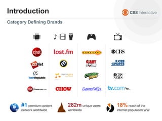 Category Defining Brands
Introduction
282m unique users
worldwide
18% reach of the
internet population WW
#1 premium content
network worldwide
 