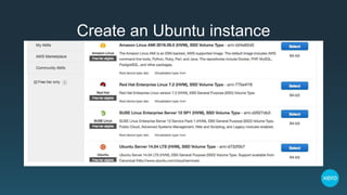 Create an Ubuntu instance
 