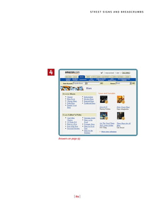 [ 89 ]
street signs and breadcrumbs
Answers on page 93
4
 