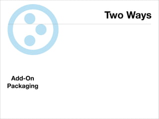 Two Ways




 Add-On
Packaging
 
