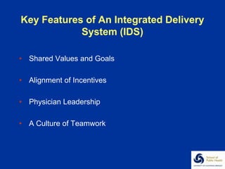 Steve Integrated Steve Shortell: Integrated care: Policy and evidence | PDF