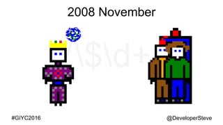 @DeveloperSteve@DeveloperSteve#GIYC2016
2008 November
 