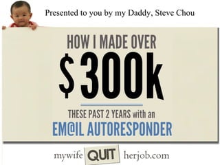 Presented to you by my Daddy, Steve Chou

 