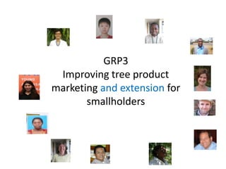 GRP3   Improving tree product marketing and extension for smallholders 