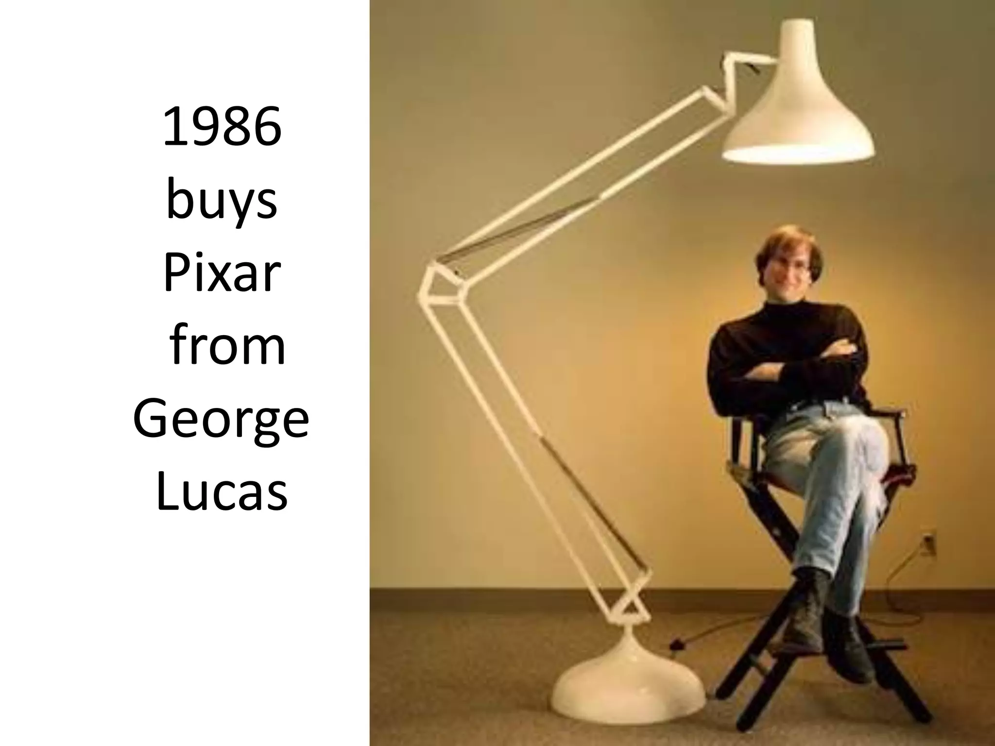 1986buys Pixar from George Lucas