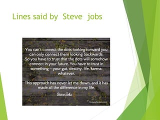 Lines said by Steve jobs
 