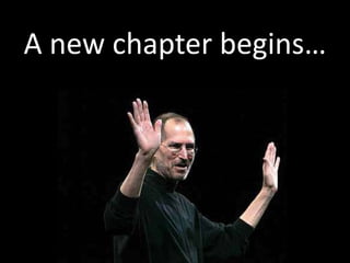 A new chapter begins…
 