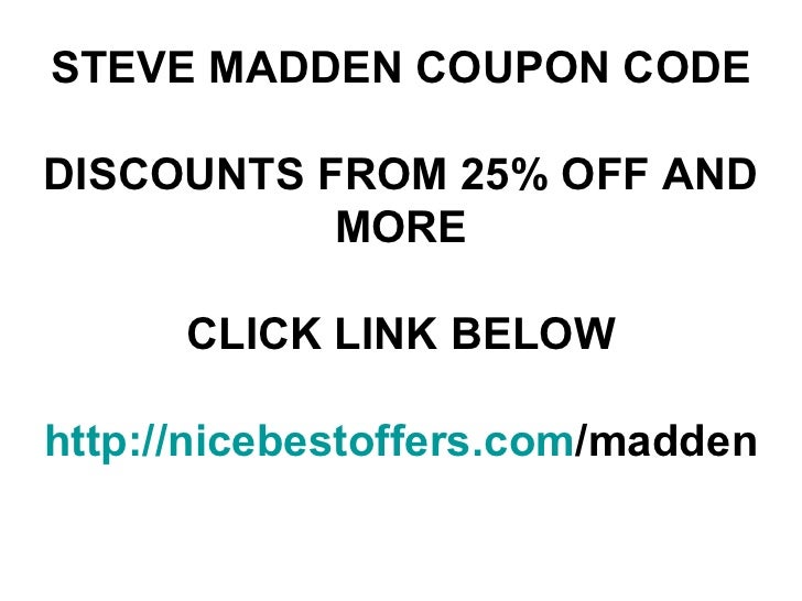 steve madden discount code