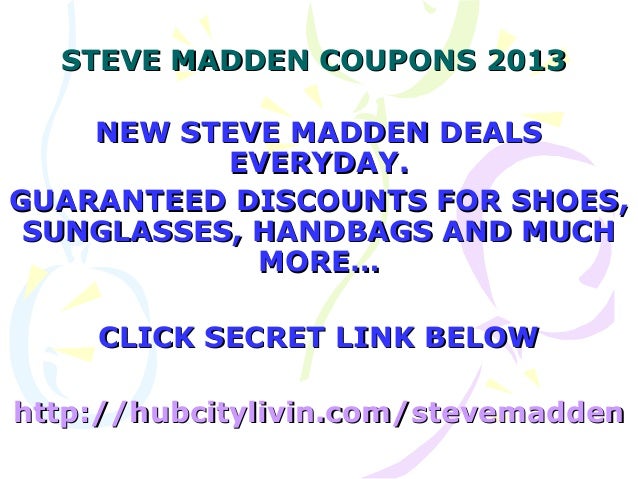 steve madden coupons in store
