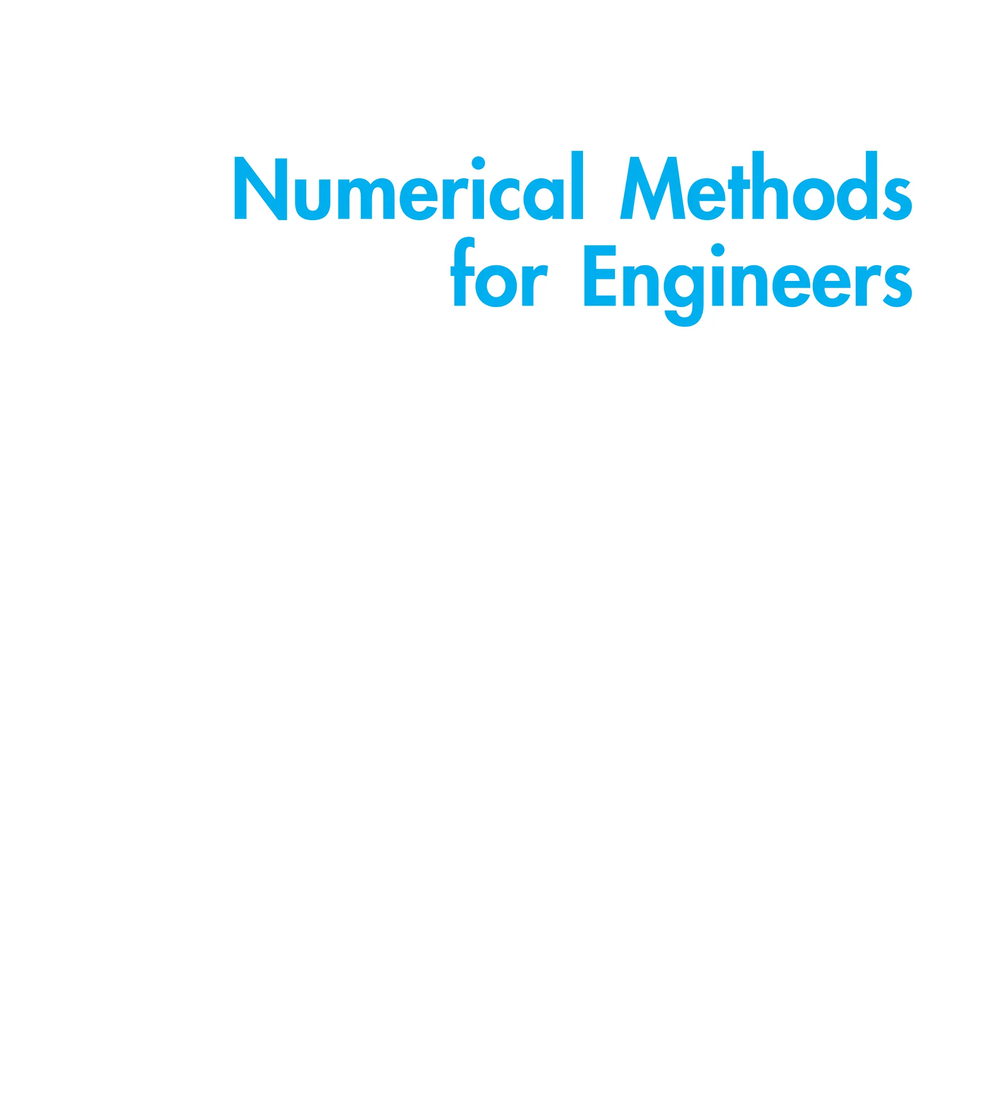 Numerical Methods
for Engineers
 