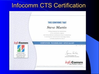 Infocomm CTS Certification 