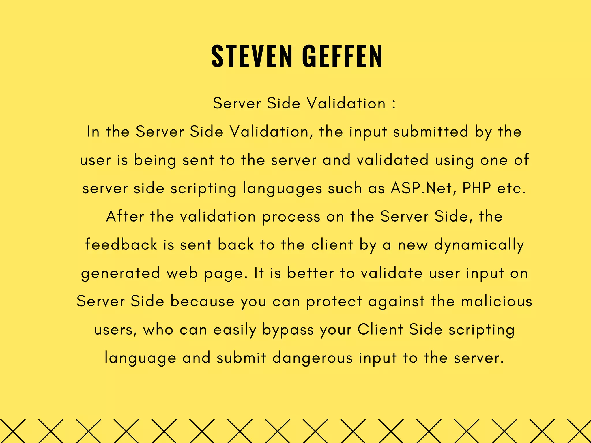 Steven geffen difference between client side and server side validation ...