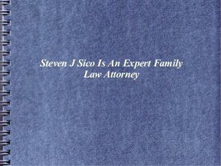 Steven J Sico Is An Expert Family
Law Attorney
 