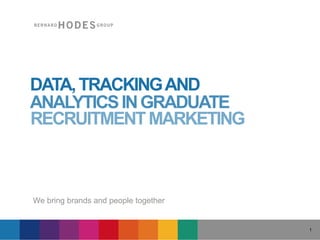 We bring brands and people together
1
DATA,TRACKINGAND
 