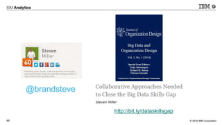 © 2016 IBM Corporation49
http://bit.ly/dataskillsgap
@brandsteve
 