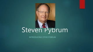 Steven Pybrum
INTRODUCING STEVE PYBRUM
 