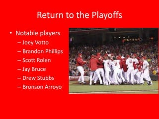 History of the Cincinnati Reds | PPTX