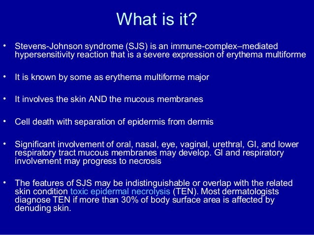 How can you tell if you have Stevens-Johnson syndrome?