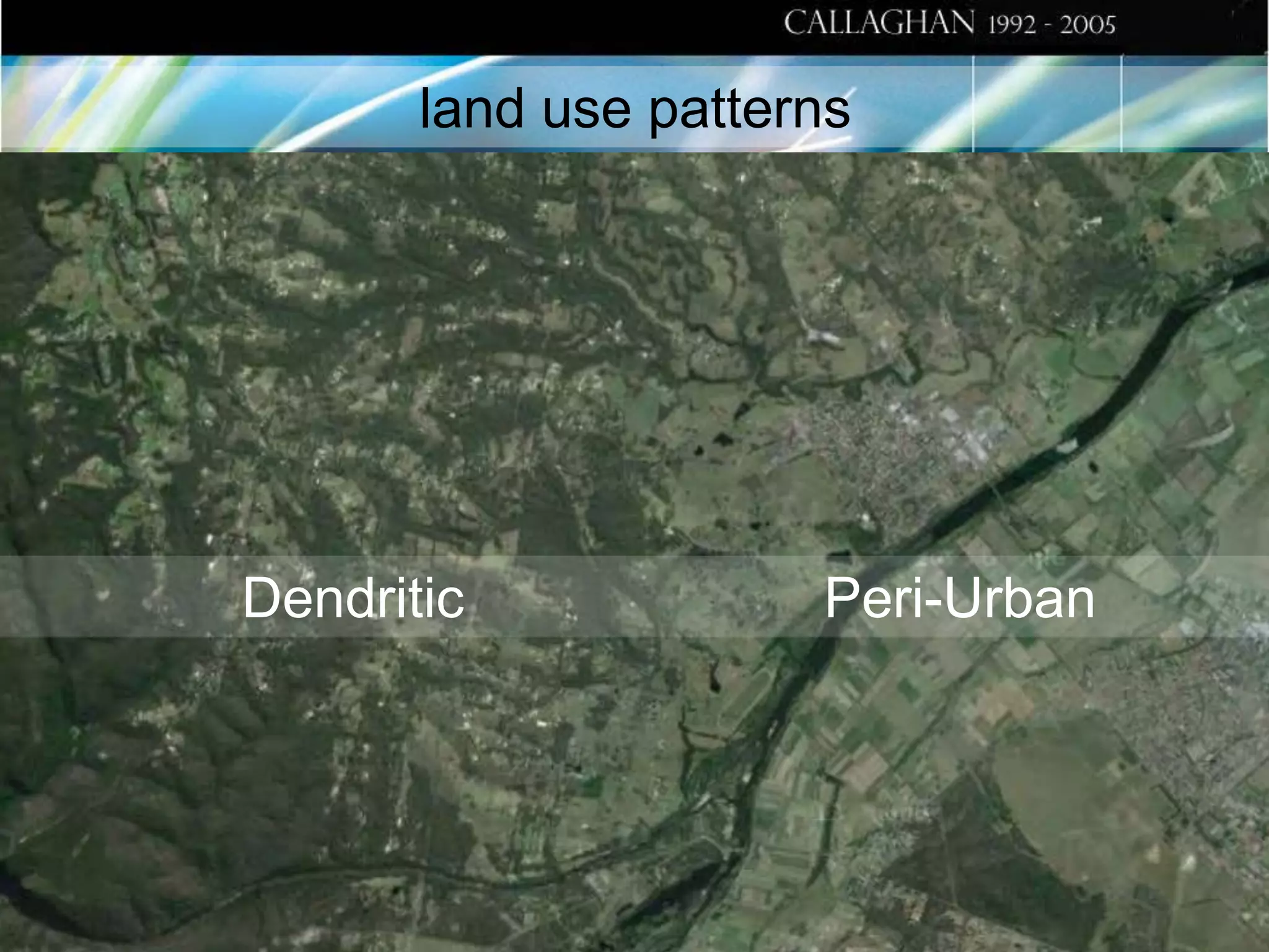 land use patterns

Dendritic

Peri-Urban

 