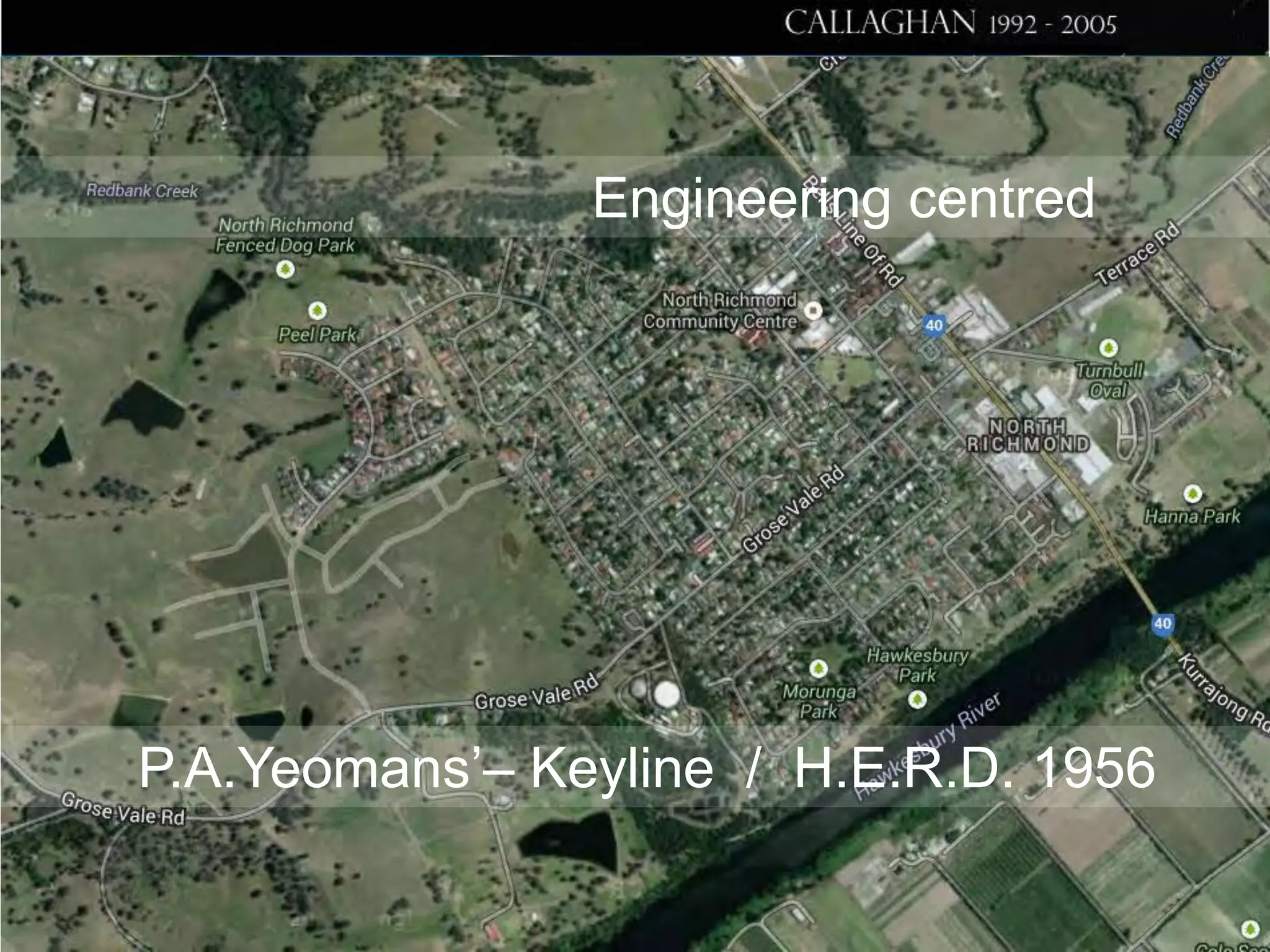 Engineering centred

P.A.Yeomans’– Keyline / H.E.R.D. 1956

 
